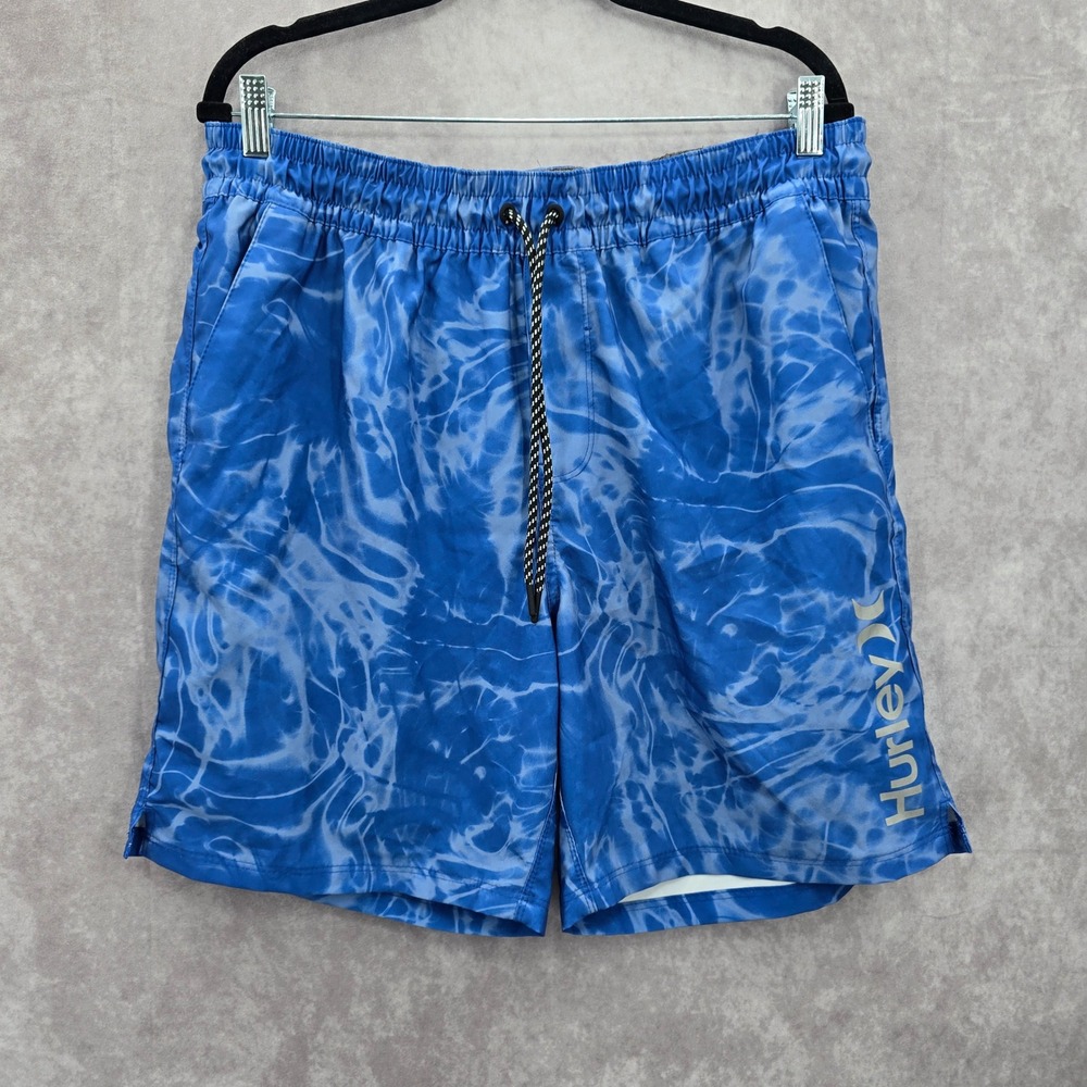 Hurley Blue Board‎ Shorts Beach Resort Vacation Tie Dye Swim Trunks Mens XL